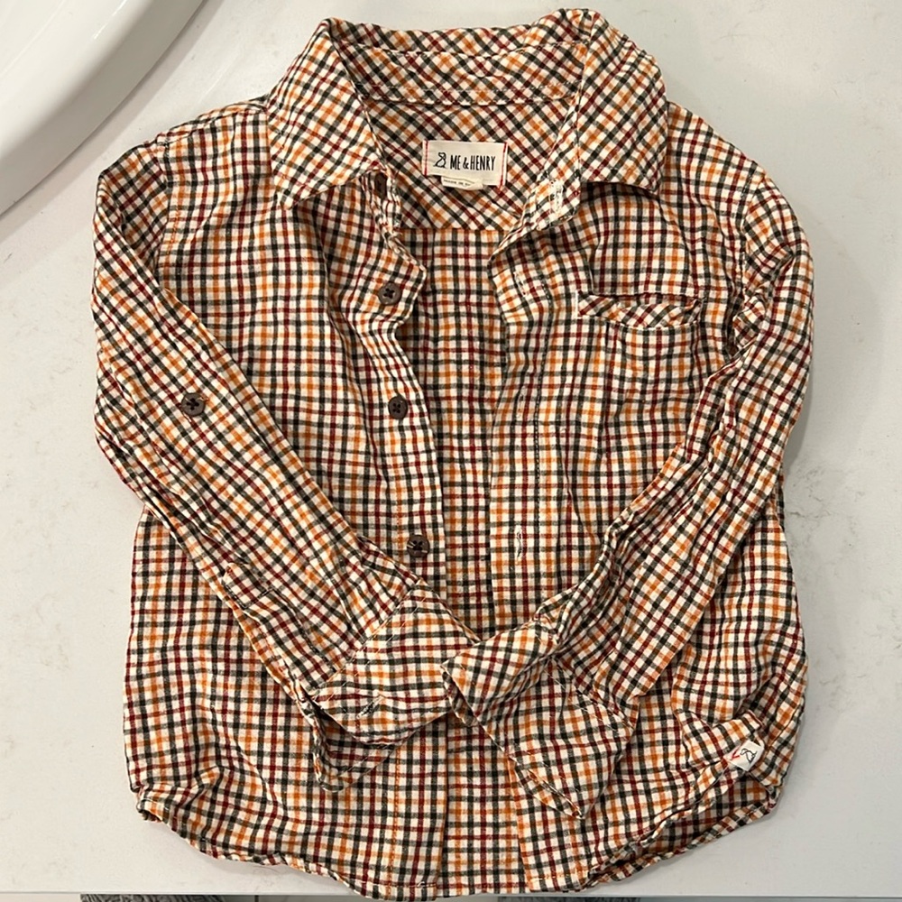 Me and Henry button down